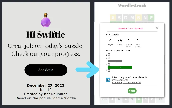 end of game landing page