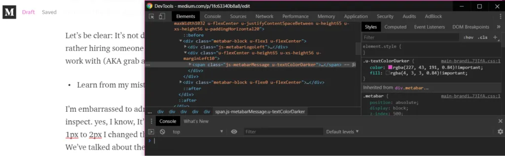 CSS change color example - cupofcode.blog