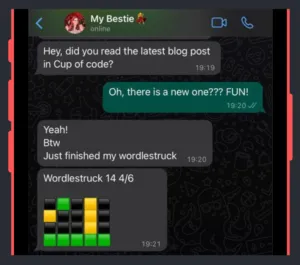 cupofcode_blog_wordle_react_2_share_screenshot